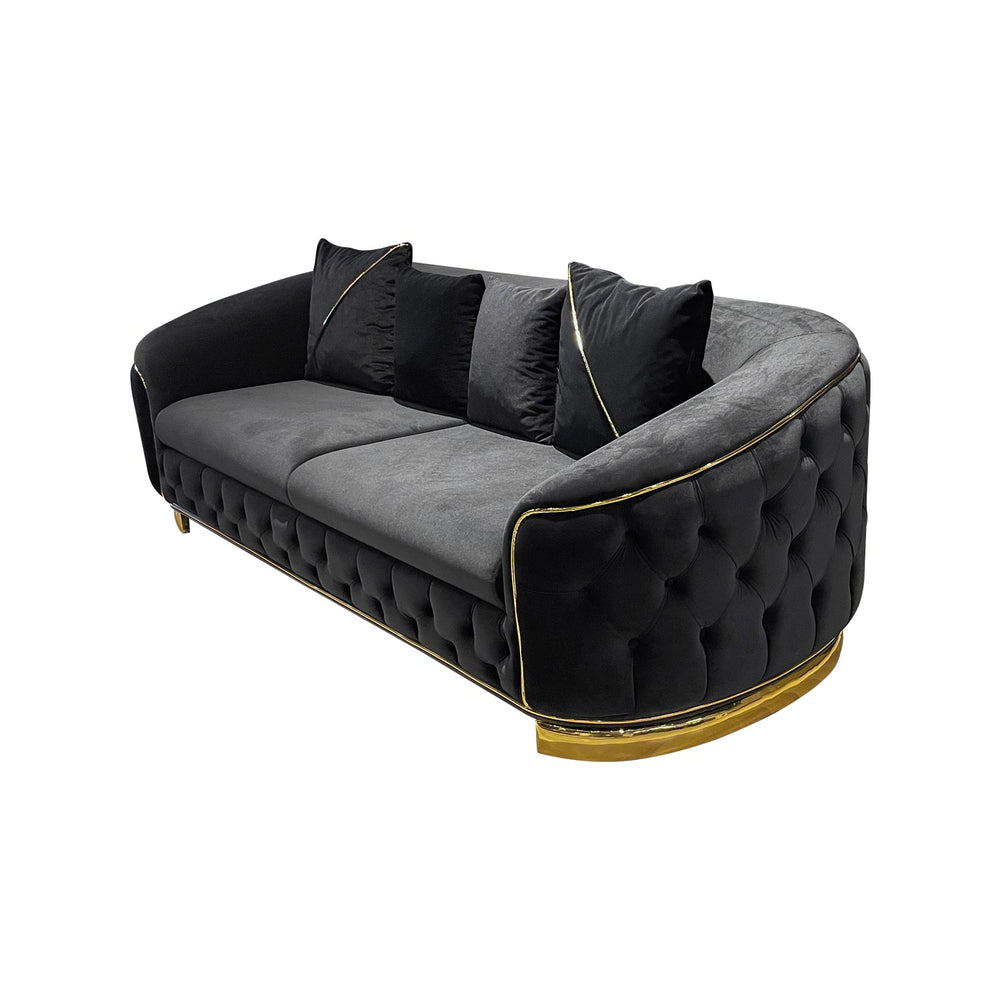 Turkish Zen Sofa - Black- Transform Your Living Space with Diamond Sofa: A Turkish Masterpiece - V Surfaces