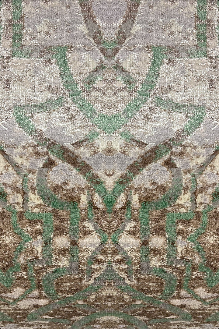 Zara - 13-Foot Wide Wall-to-Wall Carpet, Green and Beige - V Surfaces