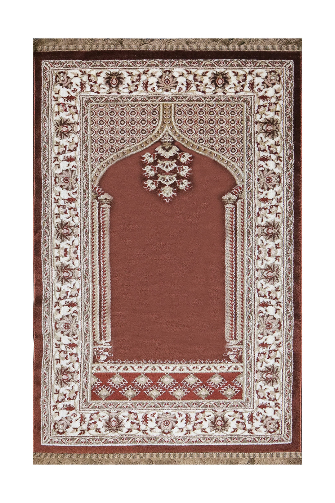 Turkish Style Acrylic Sajjadeh Prayers Mat -Red - Soft, Durable, and Easy to Clean